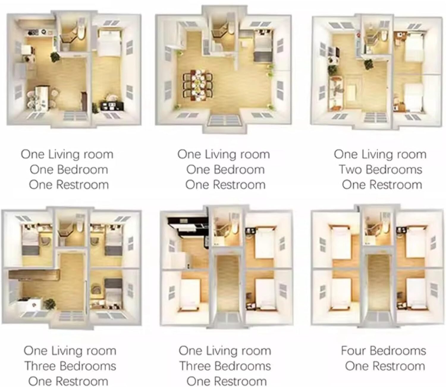 different layouts