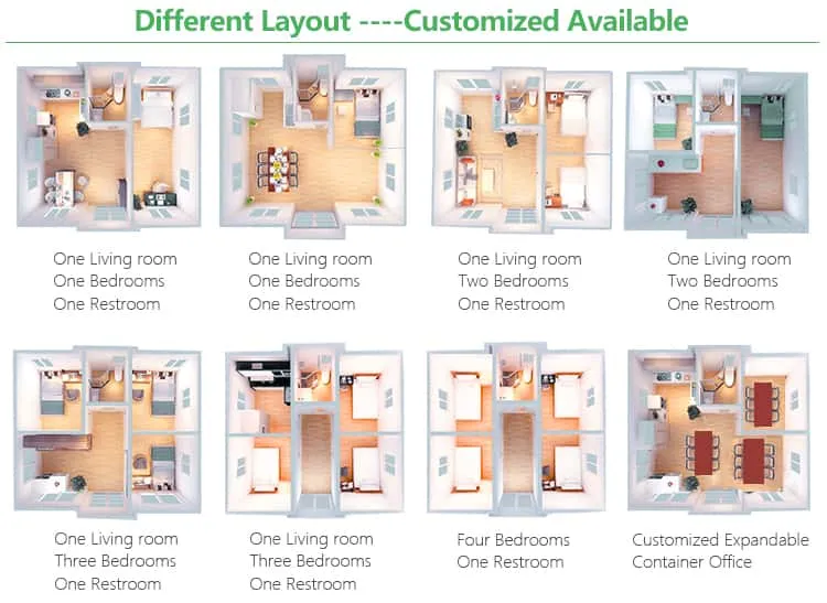 20ft expandable container house internal layout