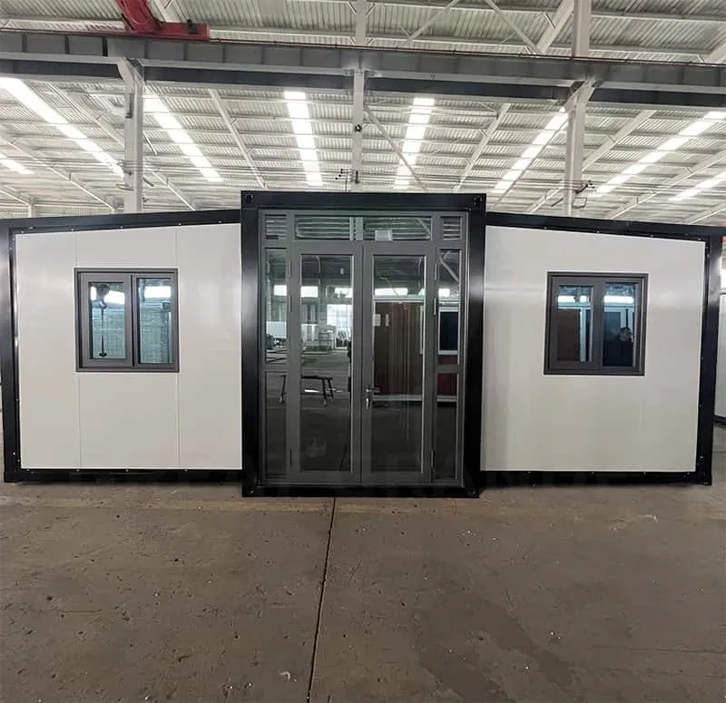 20ft Expandable Tiny Homes Manufacturer Customized Black Frame KFC Door Quick Installation