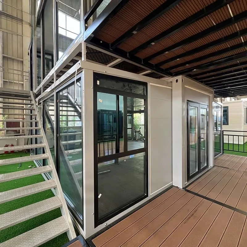 20ft Folding Container Home Factory Galvanized Steel Frame Double Storey House