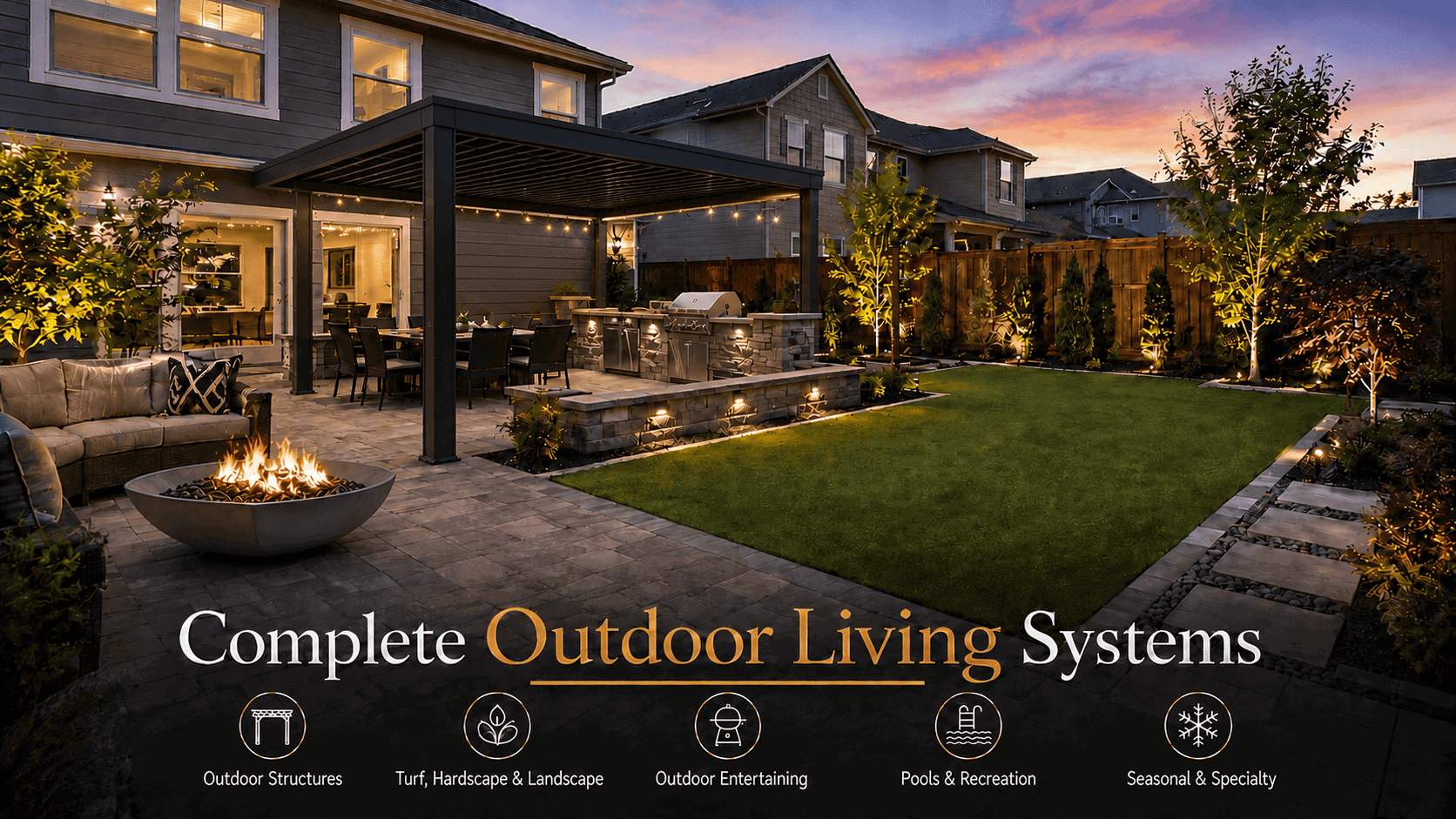 Elegant outdoor living space design